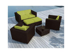 Green Woven Resin Wicker Outdoor Furniture Set