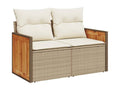 Beige Woven Resin Wicker Outdoor Furniture Set - dlz1766585092812