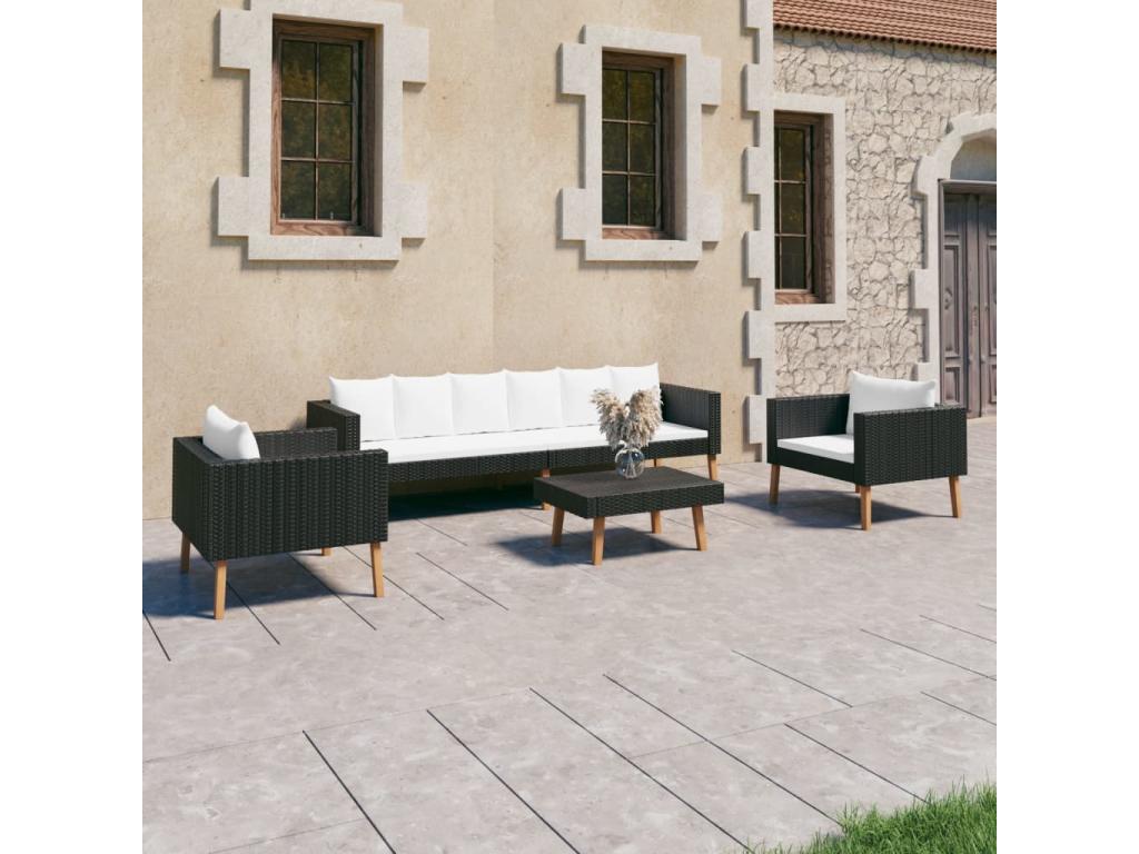 Black Woven Resin Wicker Outdoor Furniture Set - dlz1766585599472