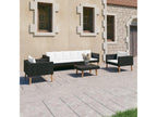 Black Woven Resin Wicker Outdoor Furniture Set - dlz1766585599472