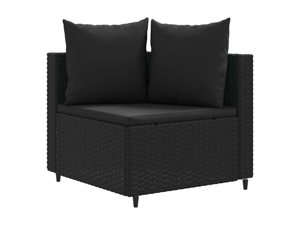 Black Woven Resin Wicker Outdoor Furniture Set - dlz1766585810786