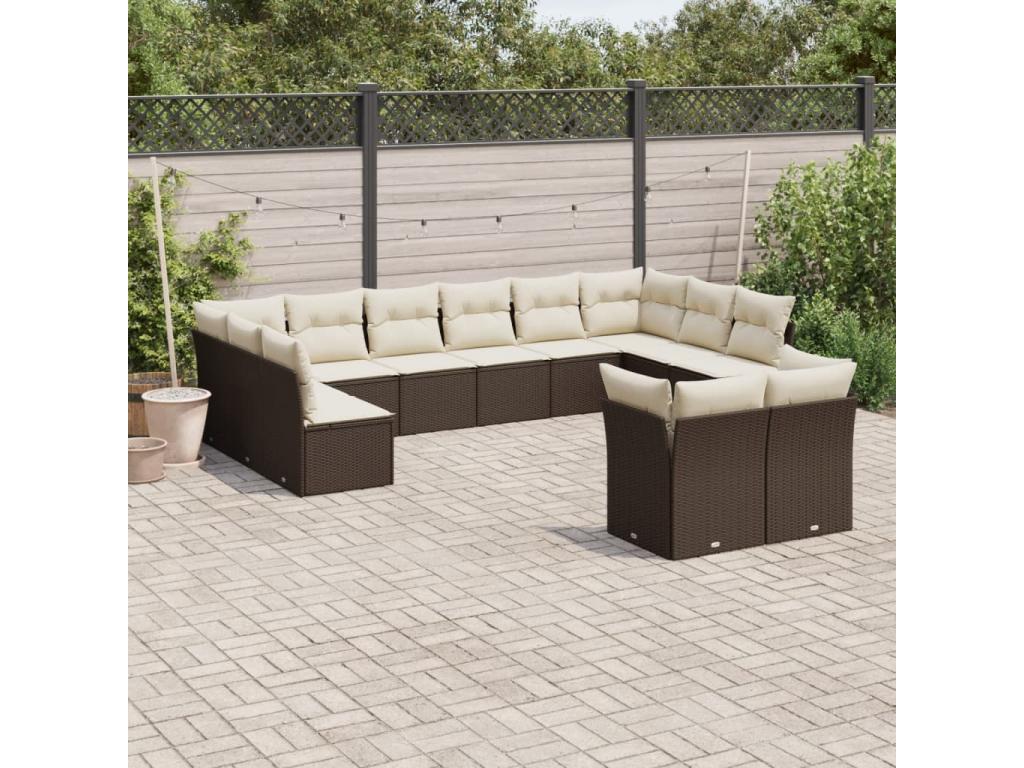 Brown Woven Resin Wicker Outdoor Furniture Set - dlz1766585268426