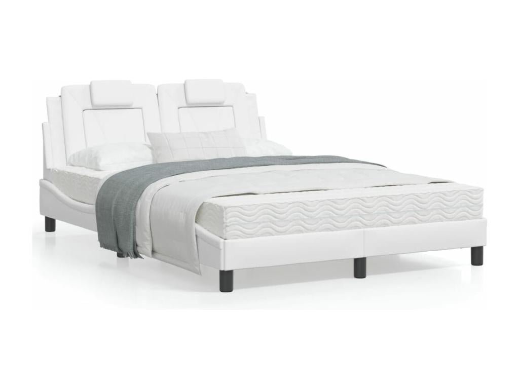 White Faux Leather Mattress, 120 x 200 cm