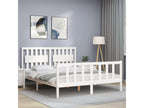 White Solid Wood Bed Frame