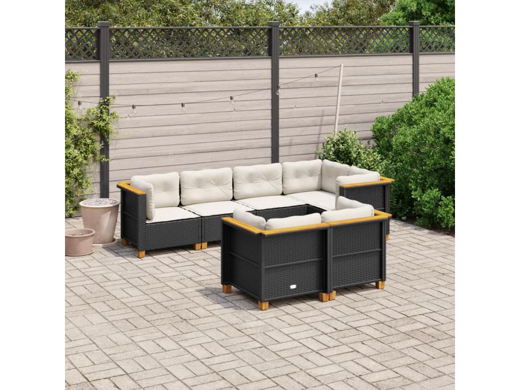 Black Woven Resin Wicker Outdoor Furniture Set - dlz1766585638666