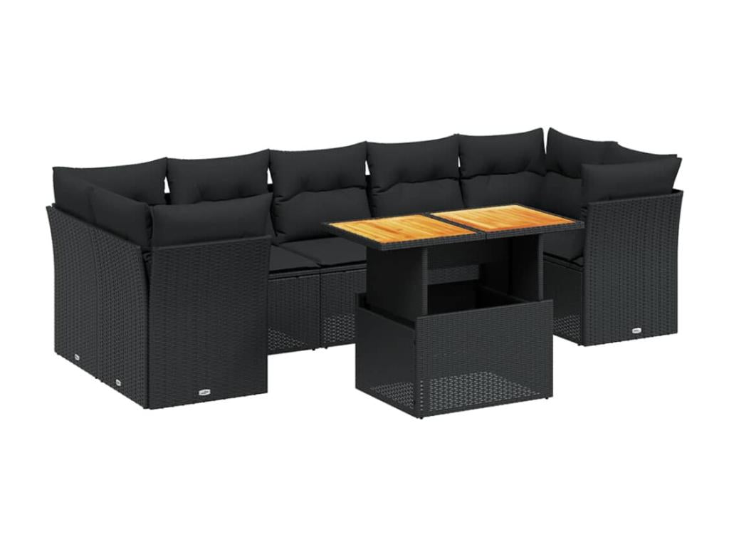 Black Woven Resin Wicker Outdoor Furniture Set - dlz1766585285938