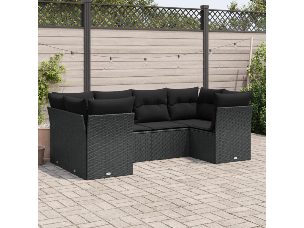 Black Woven Resin Wicker Outdoor Furniture Set - dlz1766585813889