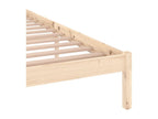 Brown Pine Wood Bed Frame, 160 x 200 cm