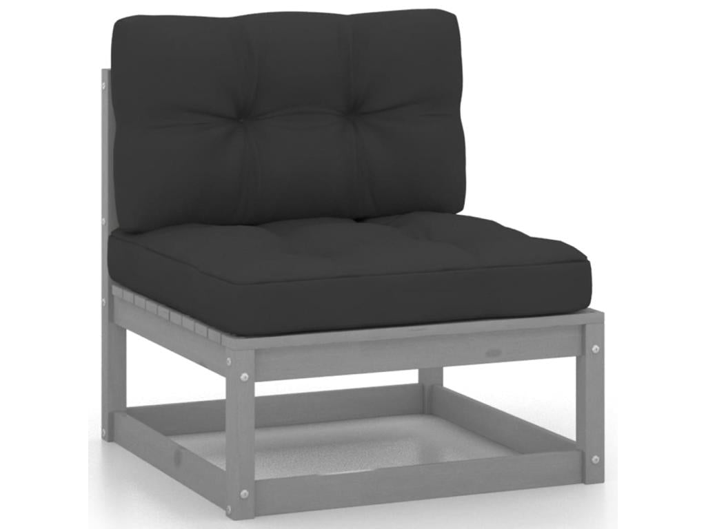 Gray Pine Wood Outdoor Furniture Set - dlz1766585401976