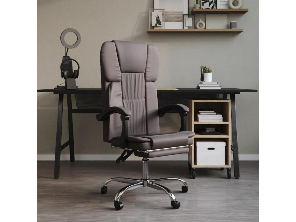 Gray Faux Leather Accent Chair