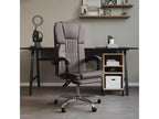 Gray Faux Leather Accent Chair