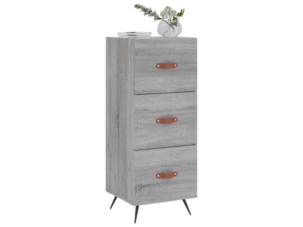 Gray Engineered Wood Sideboard, 34.5 x 34 x 90 cm