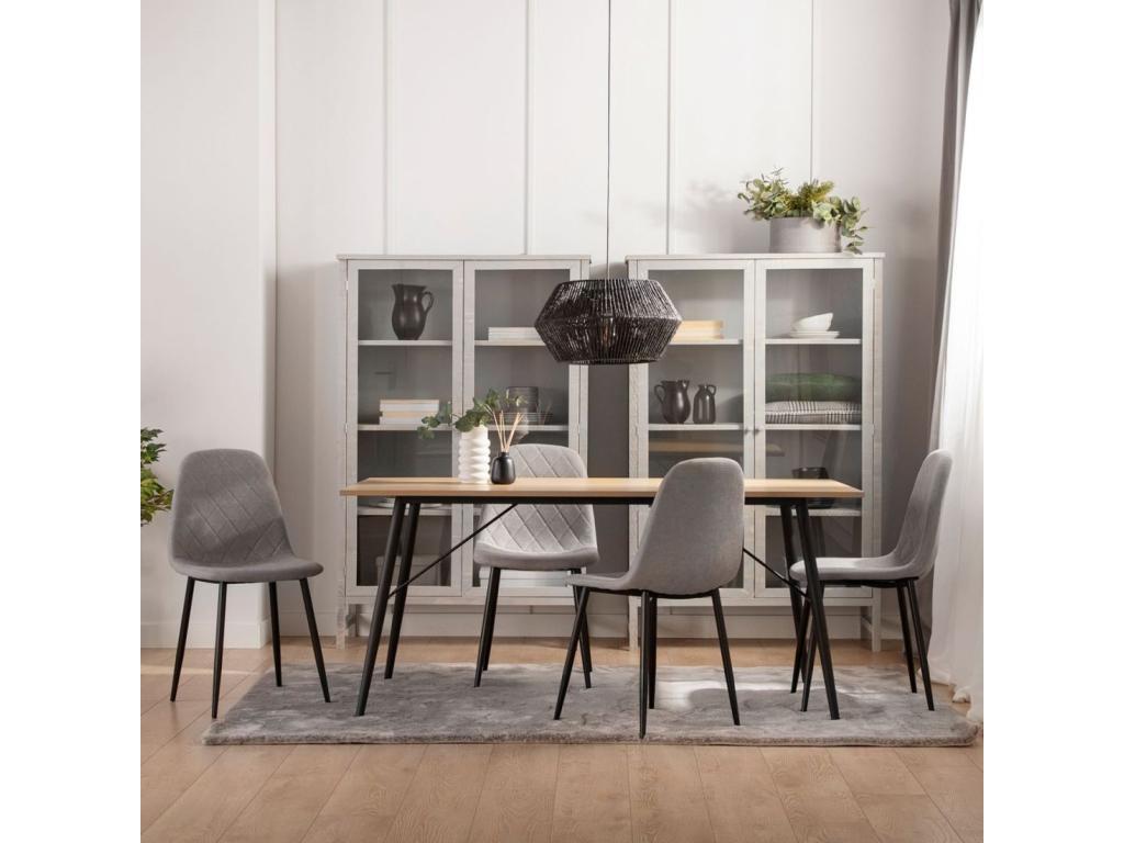 Gray Fabric Chair, 45 x 86 cm