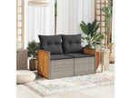 Gray Woven Resin Wicker Sofa