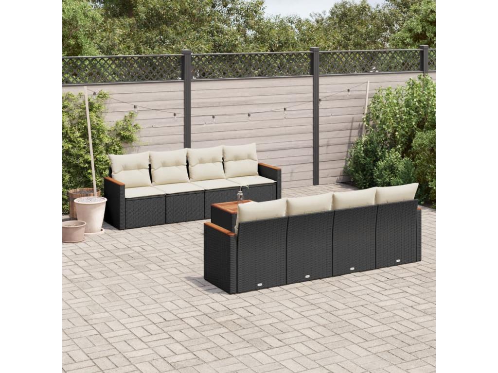 Black Woven Resin Wicker Outdoor Furniture Set - dlz1766585237532