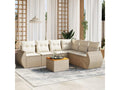 Beige Woven Resin Wicker Outdoor Furniture Set - dlz1766585861648
