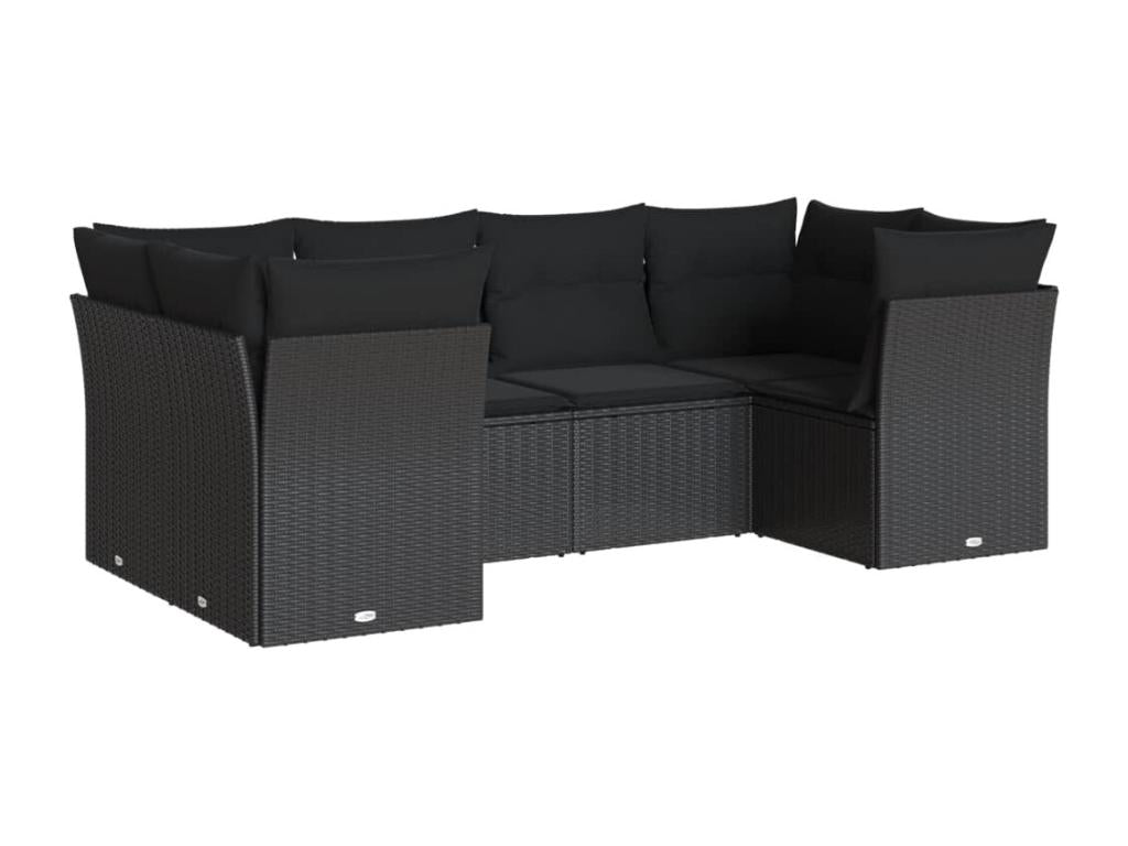 Black Woven Resin Wicker Outdoor Furniture Set - dlz1766585813889