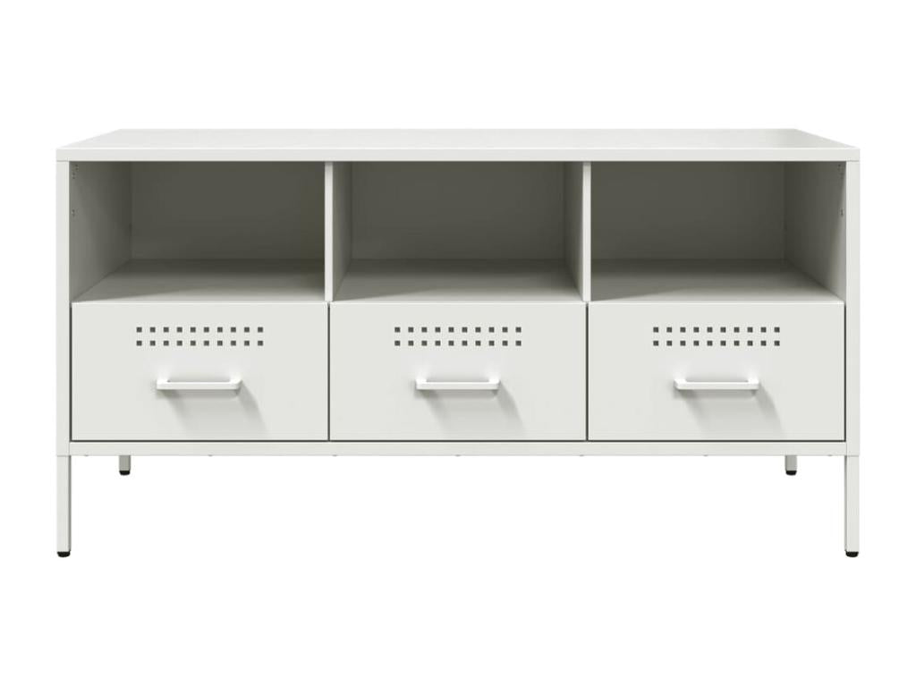 White TV Stand, 100.5 x 39 x 50.5 cm