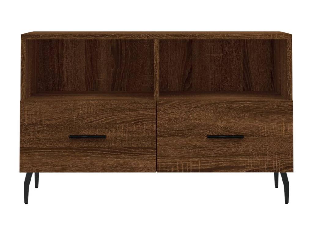 Brown Engineered Wood TV Stand, 80 x 36 x 50 cm