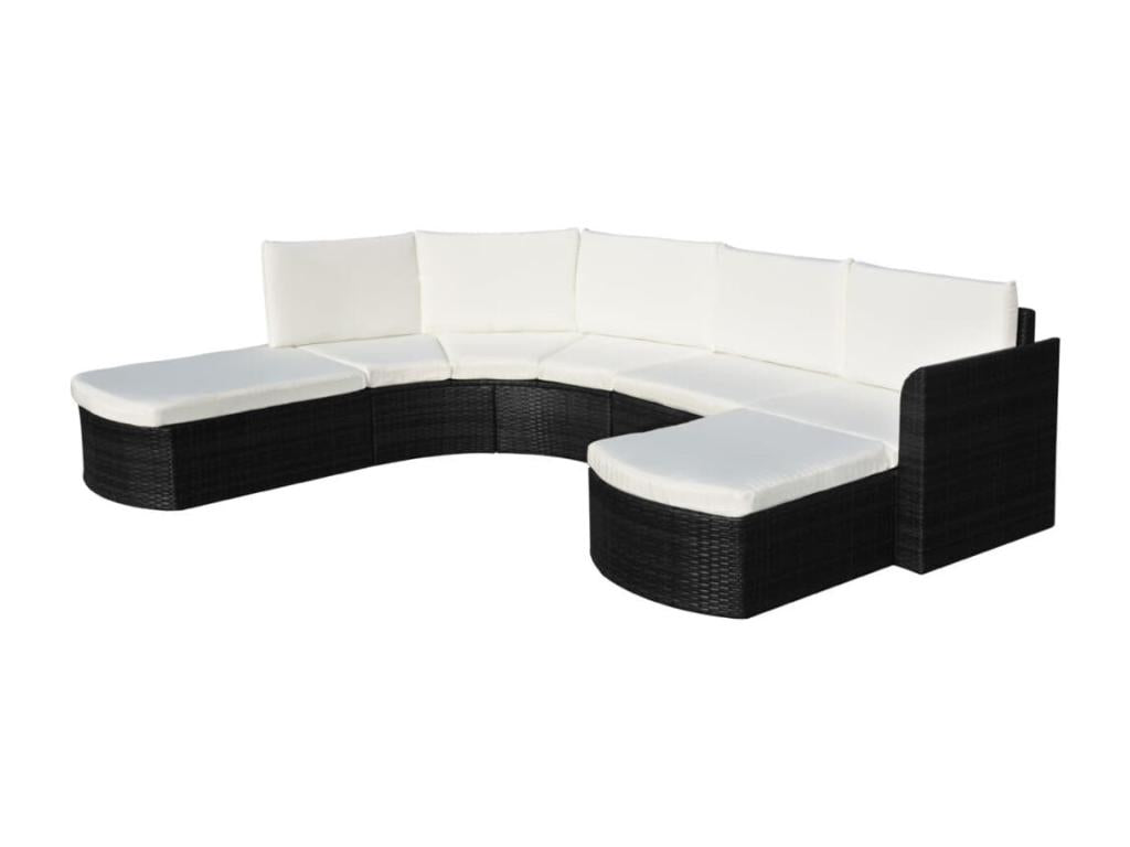 Black Woven Resin Wicker Outdoor Furniture Set - dlz1766585304931