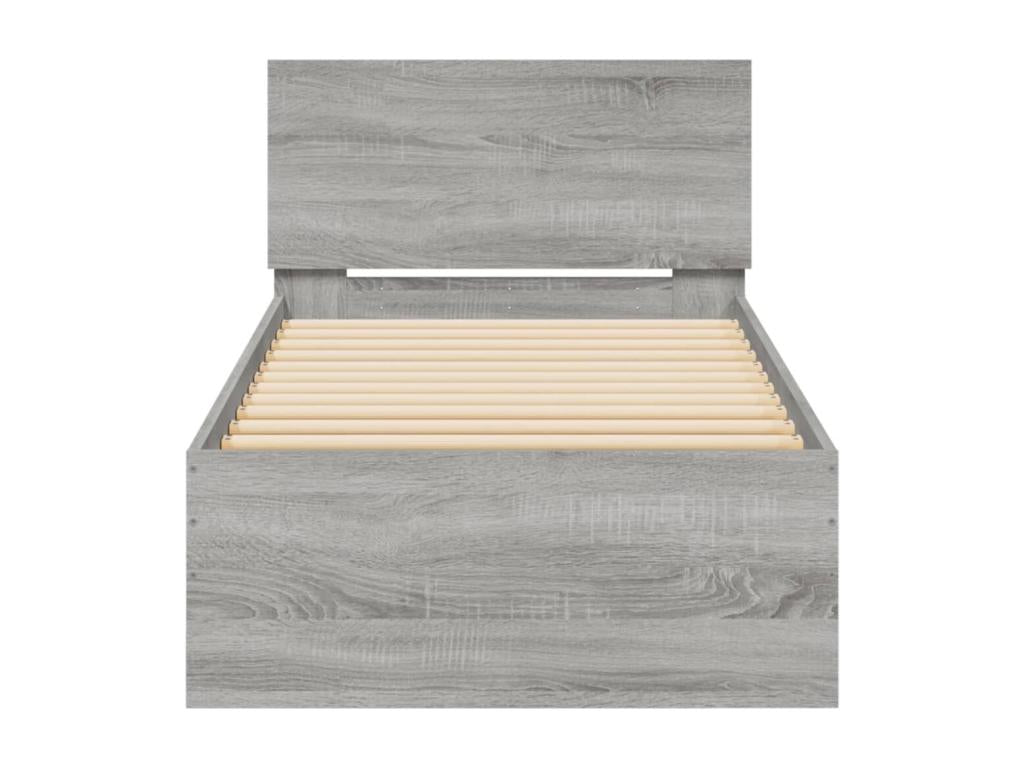 Gray Bed Frame, 90 x 200 cm