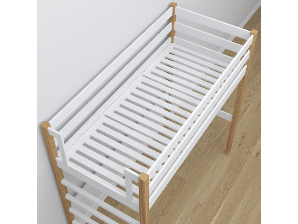 White Oak Wood Bed, 100 x 180 cm