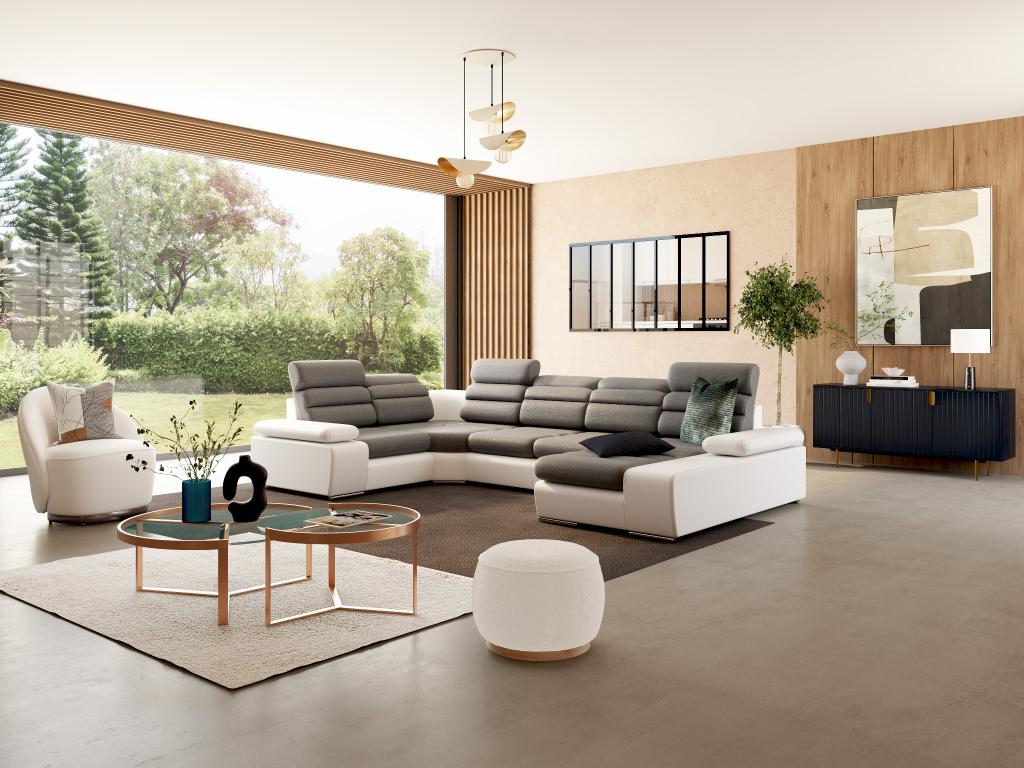 White Fabric Sofa Bed