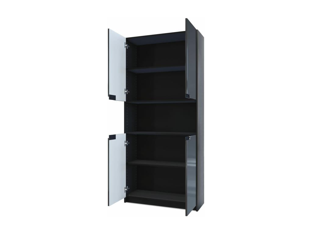 Black Wardrobe, 82 x 184 x 37 cm