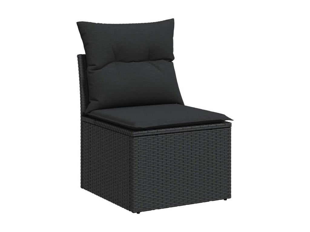 Black Woven Resin Wicker Outdoor Furniture Set - dlz1766585564795
