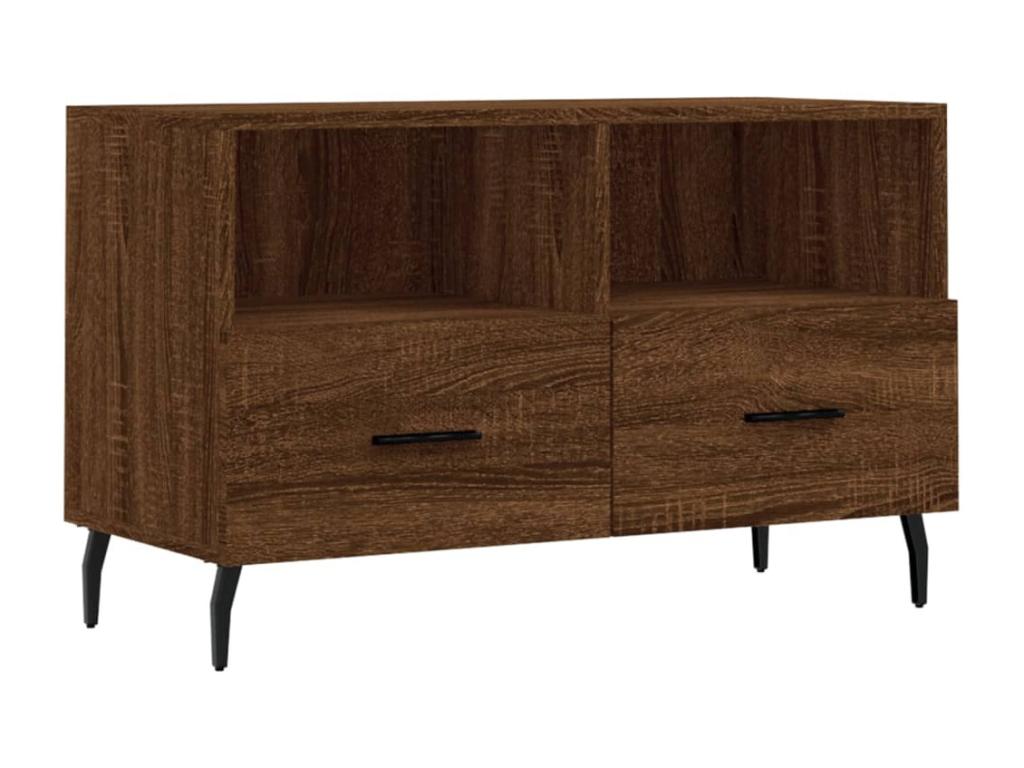 Brown Engineered Wood TV Stand, 80 x 36 x 50 cm
