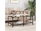 Black Glass Coffee Table, 98.5 x 50 x 40 cm