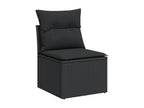 Black Woven Resin Wicker Outdoor Furniture Set - dlz1766585780315