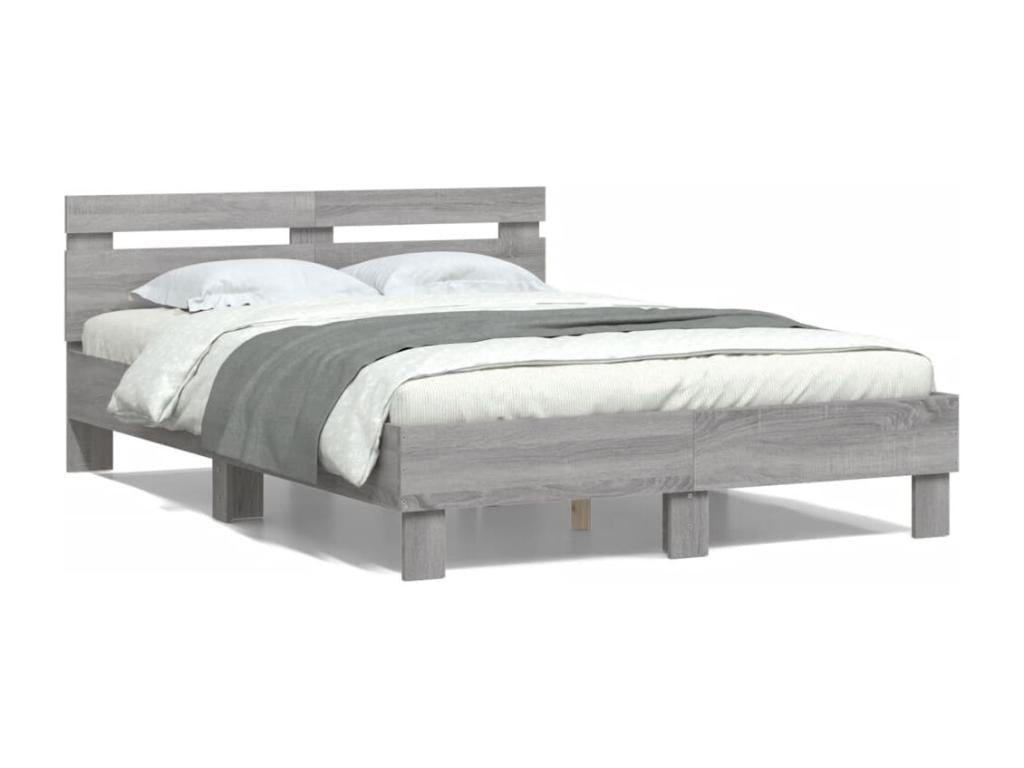 Gray Bed Frame, 135 x 190 cm
