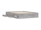 Gray Engineered Wood Bed Frame, 140 x 200 cm