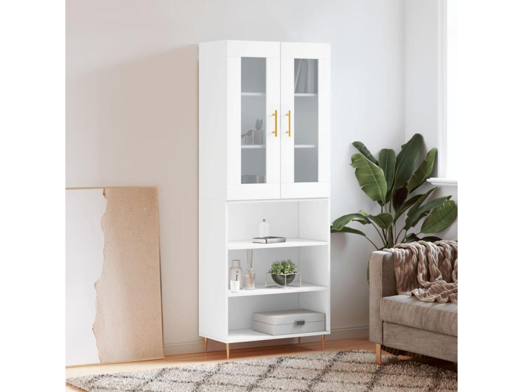 White Engineered Wood Sideboard, 69.5 x 34 x 180 cm - dlz1766586002431