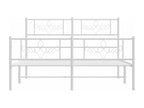 White Metal Bed Frame, 140 x 200 cm