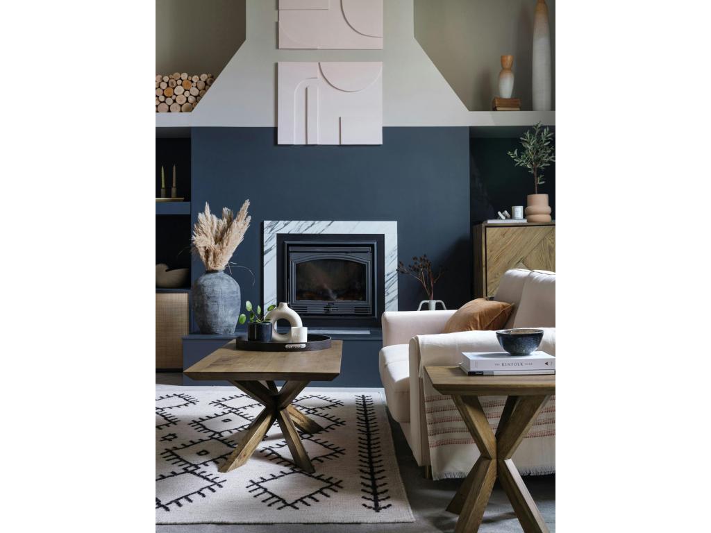 Beige Oak Wood Coffee Table - dlz1766585695990