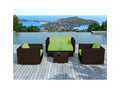 Green Woven Resin Wicker Outdoor Furniture Set