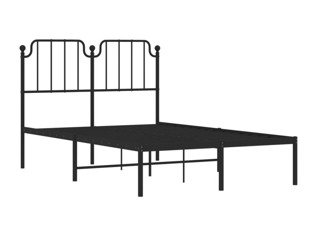 Black Metal Bed Frame, 120 x 190 cm