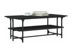 Black Engineered Wood Coffee Table, 100 x 50 x 40 cm