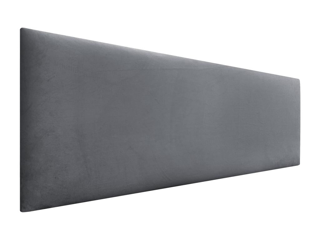 Gray Velvet Bed, 135 x 140 x 120 cm