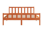 Brown Pine Wood Bed Frame, 150 x 200 cm