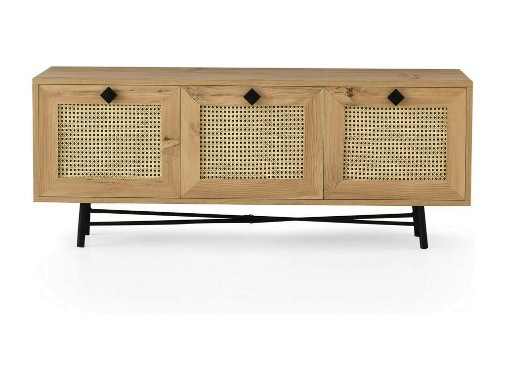 Beige Oak Wood Sideboard