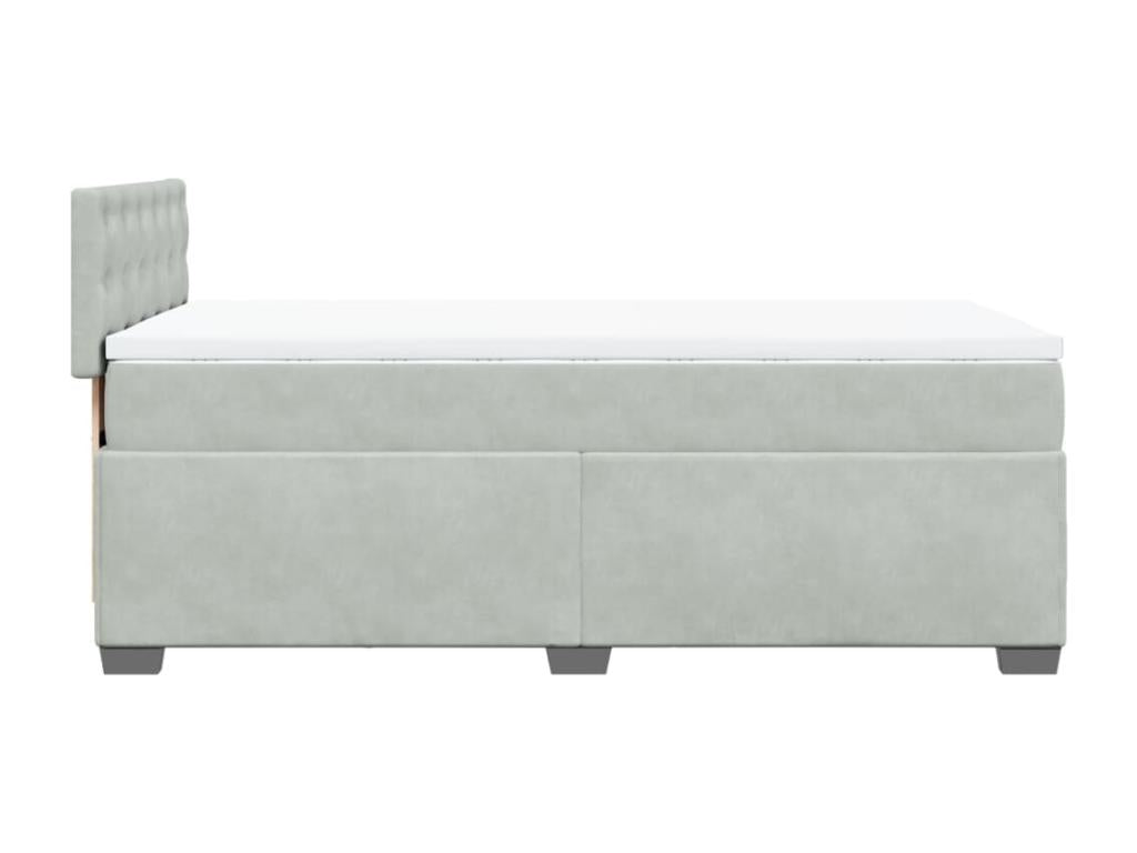 Gray Velvet Mattress, 80 x 200 cm