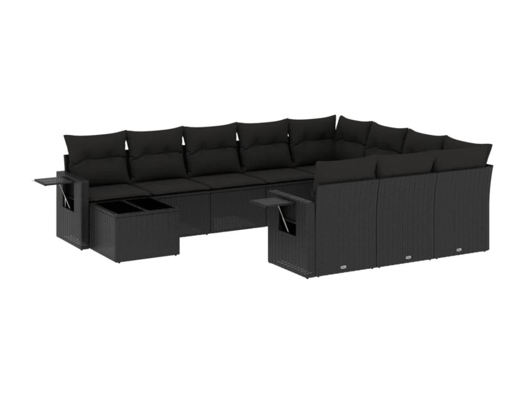 Black Woven Resin Wicker Outdoor Furniture Set - dlz1766586053596