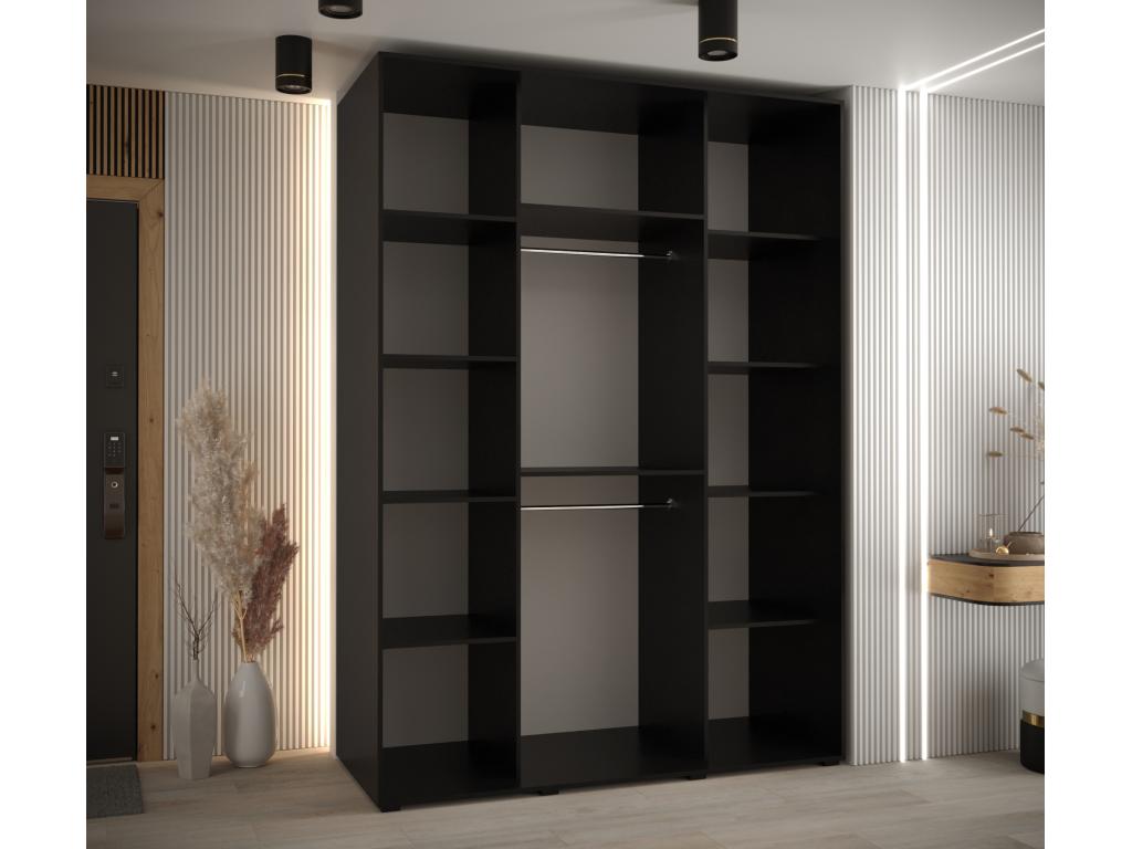 Black Wardrobe, 170 x 60 x 235.2 cm