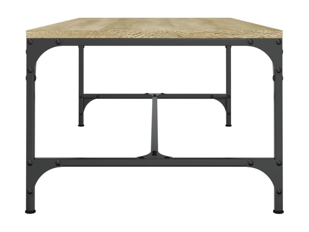 Natural Engineered Wood Coffee Table, 80 x 50 x 35 cm