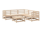 Natural Pine Wood Outdoor Furniture Set