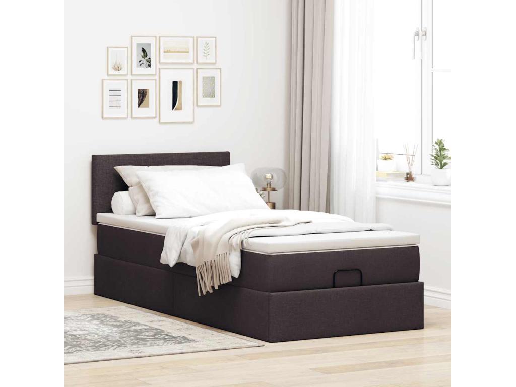 Brown Fabric Mattress, 90 x 200 cm