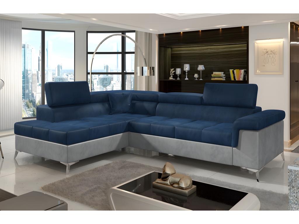 Blue Fabric Sofa Bed